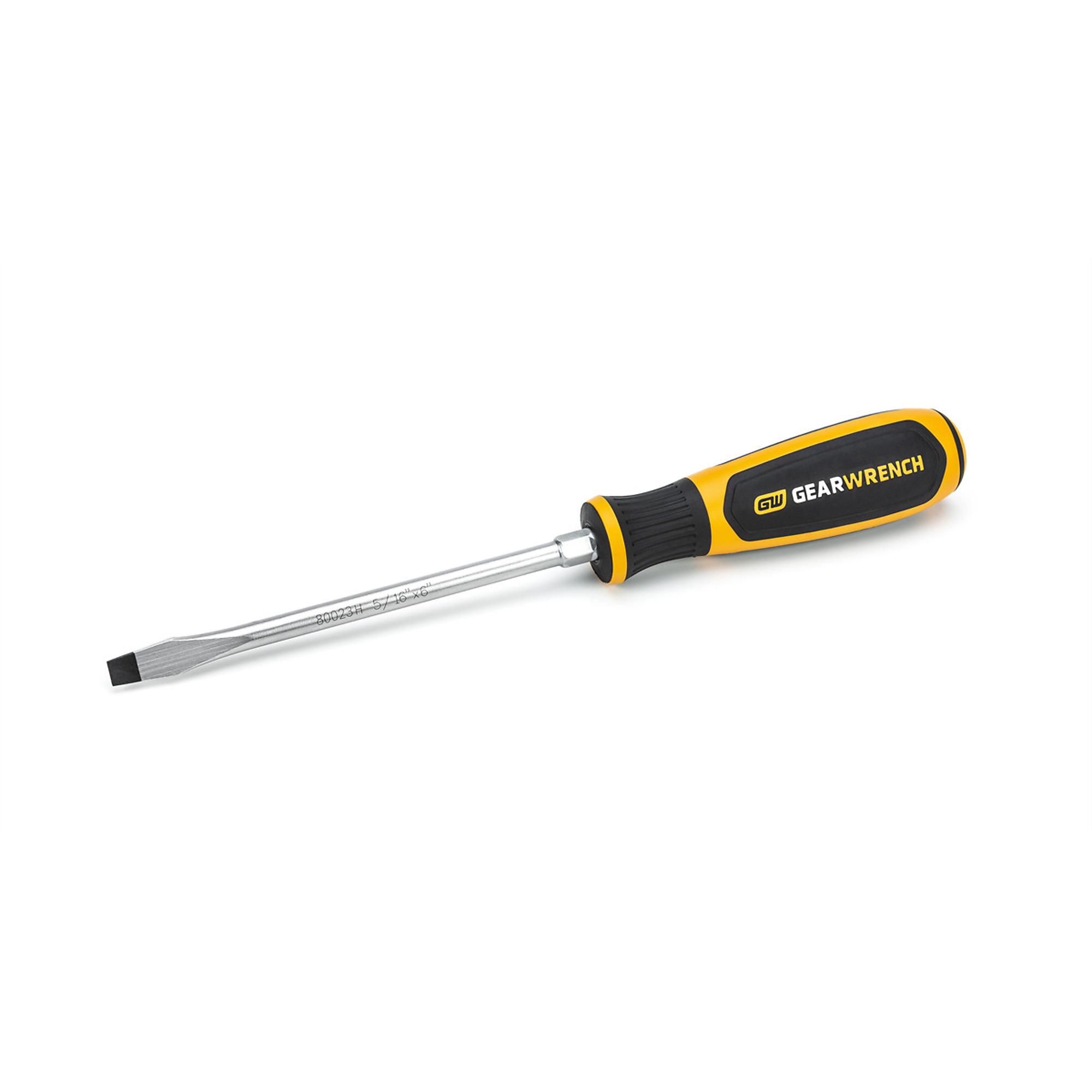 GearWrench Slotted Dual Material Screwdriver — 5/16in. x 6in., Model# KDT80023H